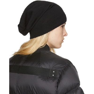 Shop Rick Owens Black Big Hat Beanie In 09 Black