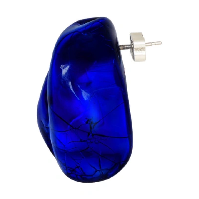 Shop Balenciaga Blue Rock Earrings In 8197 Blue