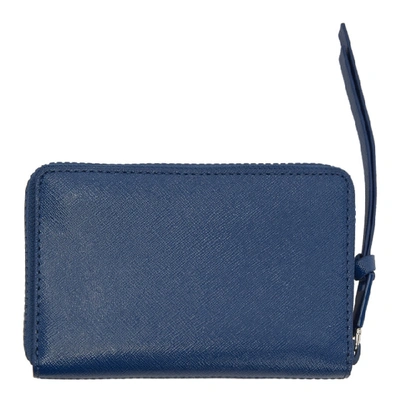 Shop Marc Jacobs Blue Small Snapshot Standard Wallet In 420 Hudson