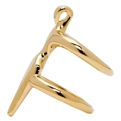 Shop Chloé Chloe Gold Femininities Ring In 9da Gold