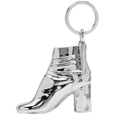 Shop Maison Margiela Ssense Exclusive Silver Tabi Boot Keychain In 951 Silver