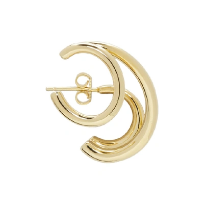 Shop Charlotte Chesnais Gold Single Triplet Earring In Yellow Verm