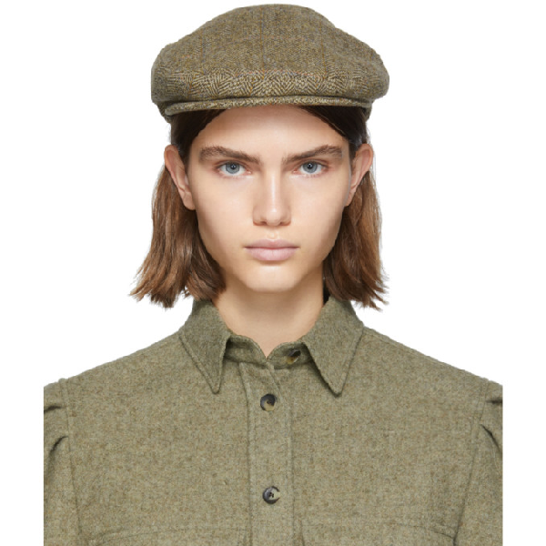 beige flat cap