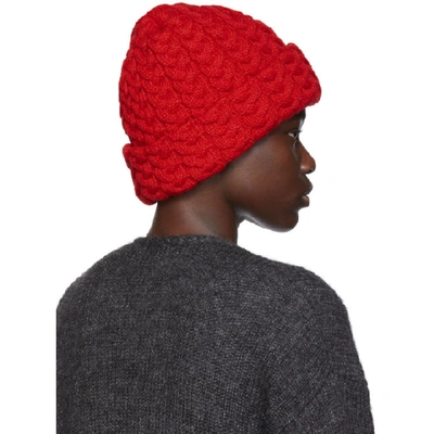 Shop Blue Blue Japan Red Chunky Watch Beanie In 4 Red
