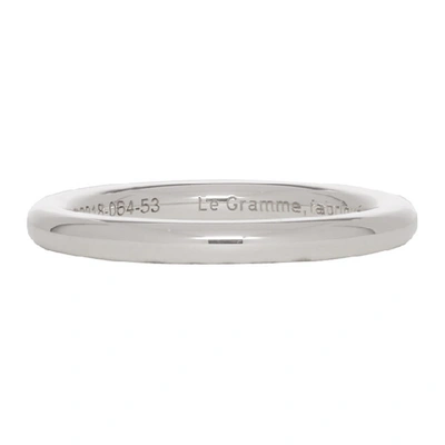 Shop Le Gramme Silver Polished Le 3 Grammes Bangle Ring