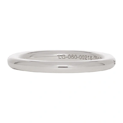 Shop Le Gramme Silver Polished Le 3 Grammes Bangle Ring