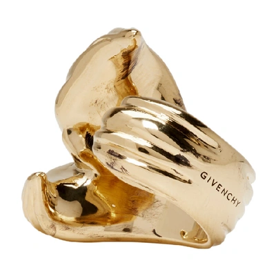 Shop Givenchy Gold Eclipse Ring In 710 Gold