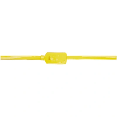 Shop Off-white Yellow Patent Zip Tie Belt