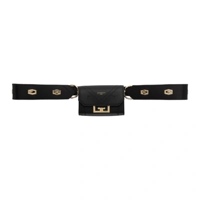 Shop Givenchy Black Nano Eden Belt Strap Pouch