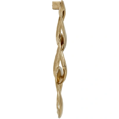 Shop Marni Gold Chain-link Earrings In 00n29 Palla