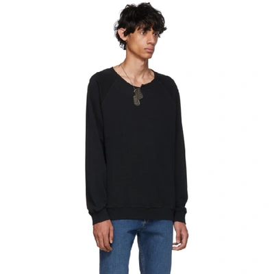 Shop Givenchy Black Necklace Sweatshirt In 001 Black