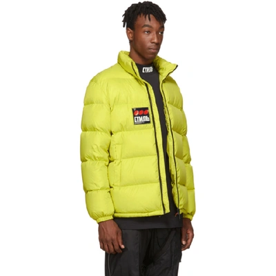 Shop Heron Preston Yellow Down Style Dots Jacket In 1588 Grnylw