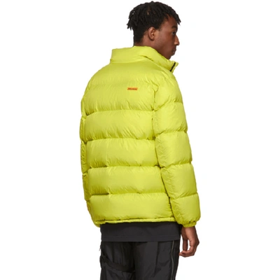 Shop Heron Preston Yellow Down Style Dots Jacket In 1588 Grnylw