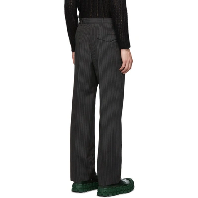 Shop Prada Black & Grey Kid Classic Trousers In Asphalt