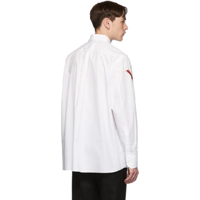 Shop Valentino White Logo Shirt In A33bianco/