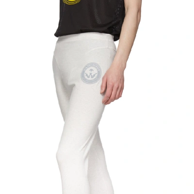 Shop Adidas Originals By Alexander Wang Grey Graphic 80s Leggings In Ltgrey