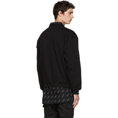 Shop Balenciaga Black Small Logo Sweatshirt In 1000 Black