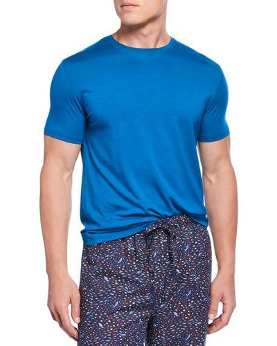 Shop Derek Rose Men's Basel 7 Jersey T-shirt In Medium Blue