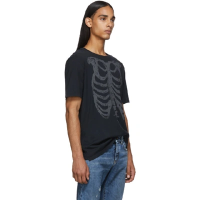 Shop Saint Laurent Black Skeleton T-shirt In 1088 Wshblk