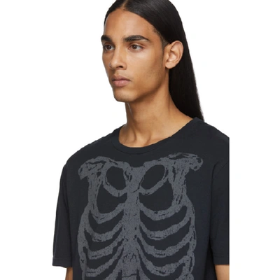 Shop Saint Laurent Black Skeleton T-shirt In 1088 Wshblk