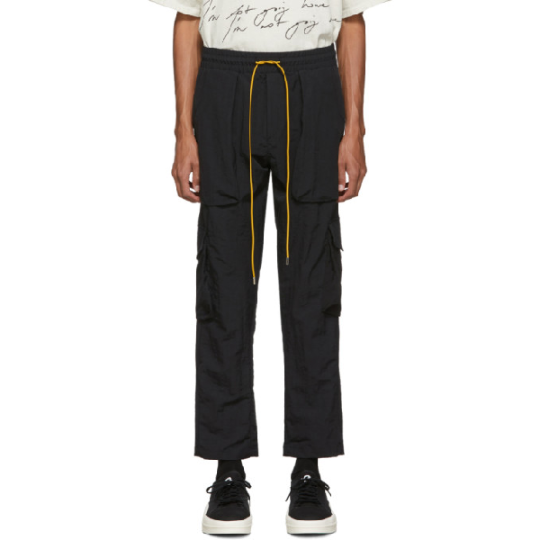 Rhude Black Nylon Cargo Pants | ModeSens