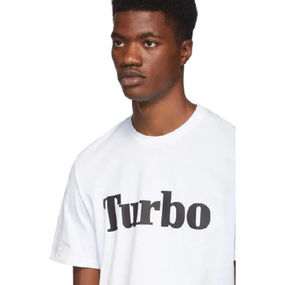 Shop Msgm White Turbo T-shirt In 01 White