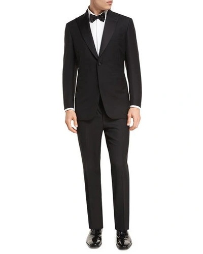 Shop Brioni Two-piece Wool Tuxedo Suit In Black