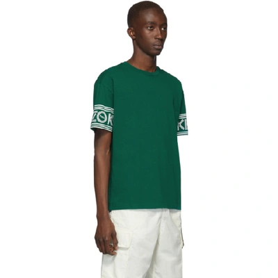 Shop Kenzo Green Logo T-shirt In 53 Pine