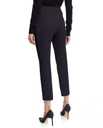 Max Mara Jersey Zip-front Pants In Blue