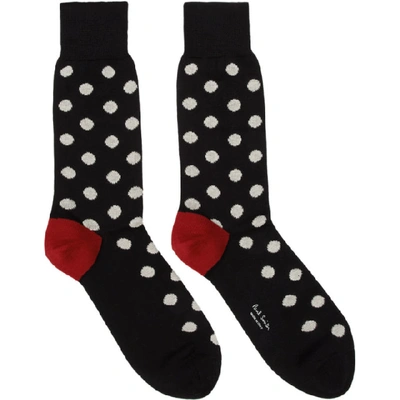 Shop Paul Smith Black And White Bright Spot Socks In 79 Blk Wht