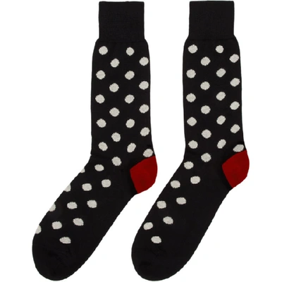 Shop Paul Smith Black And White Bright Spot Socks In 79 Blk Wht