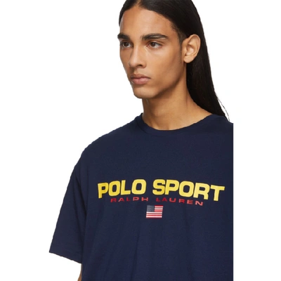 Shop Polo Ralph Lauren Navy Icon Logo T-shirt In Cruisenavy