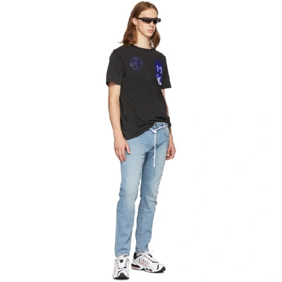 Shop Off-white Black And Blue Hardcore Caravaggio Slim T-shirt In 1030 Blkblu
