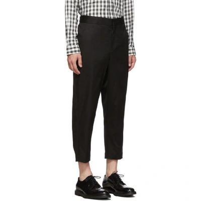 Shop Neil Barrett Black Carrot Fit Trousers In 01 Black