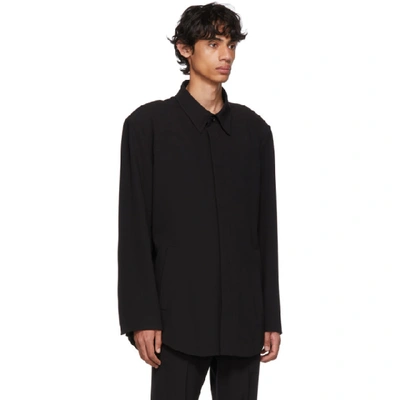 Shop Balenciaga Black Fluid Tailored Jacket In 1000black