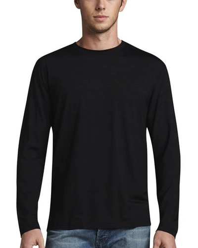 Shop Derek Rose Basel 1 Long-sleeve Jersey T-shirt, Black