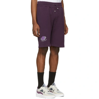 Shop Filling Pieces Purple Planet Shorts In Concrdgrape