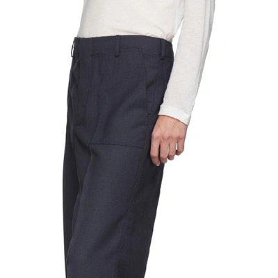 Shop Jacquemus Navy Le Pantalon Moulin Trousers In 19615390 Na