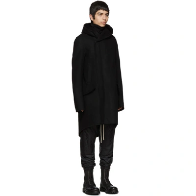 RICK OWENS 黑色 SLAB 大衣