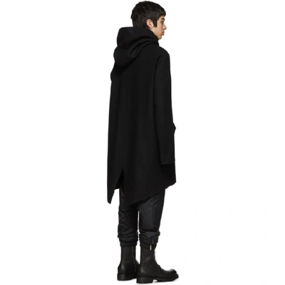 RICK OWENS 黑色 SLAB 大衣