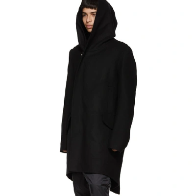 RICK OWENS 黑色 SLAB 大衣