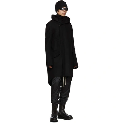 RICK OWENS 黑色 SLAB 大衣