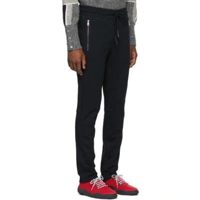 Shop Moncler Navy Zip Pocket Lounge Pants In 773.navy