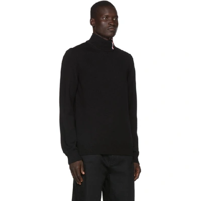 Shop Moncler Black Maglione Tricot Ciclista Sweater In 999 Black