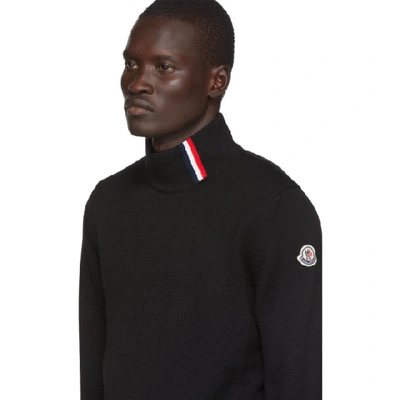 Shop Moncler Black Maglione Tricot Ciclista Sweater In 999 Black