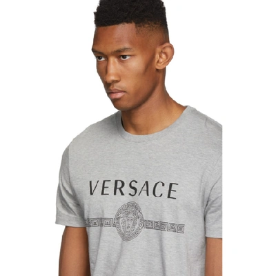 Shop Versace Grey Logo Medusa T-shirt In A809 Grey