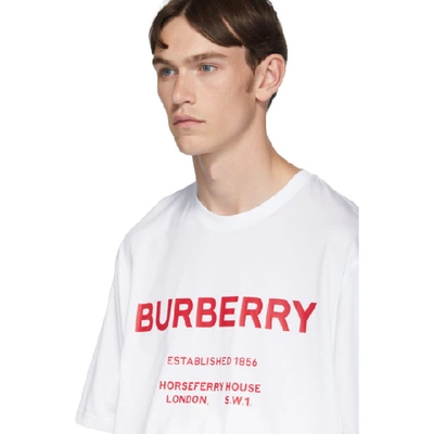 Shop Burberry White Murs T-shirt