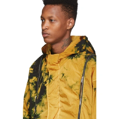 Shop Palm Angels Yellow Tie-dye Windbreaker Jacket In 8899 Multi