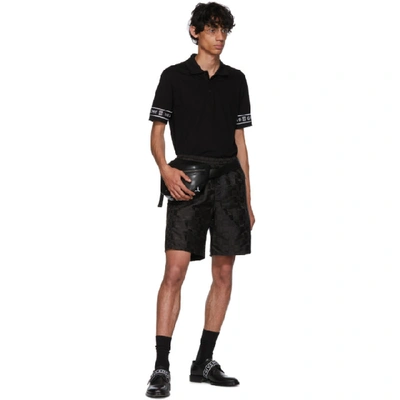 Shop Givenchy Black 4g Band Polo In 001 Black