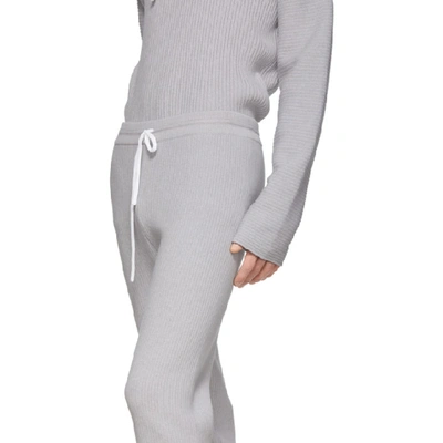 Shop Kenzo Grey Knitted Lounge Pants In 93 Palgrey